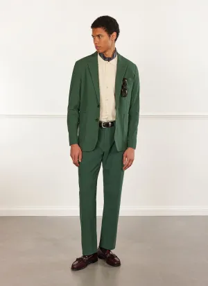 Tailored Seersucker Blazer | Forest