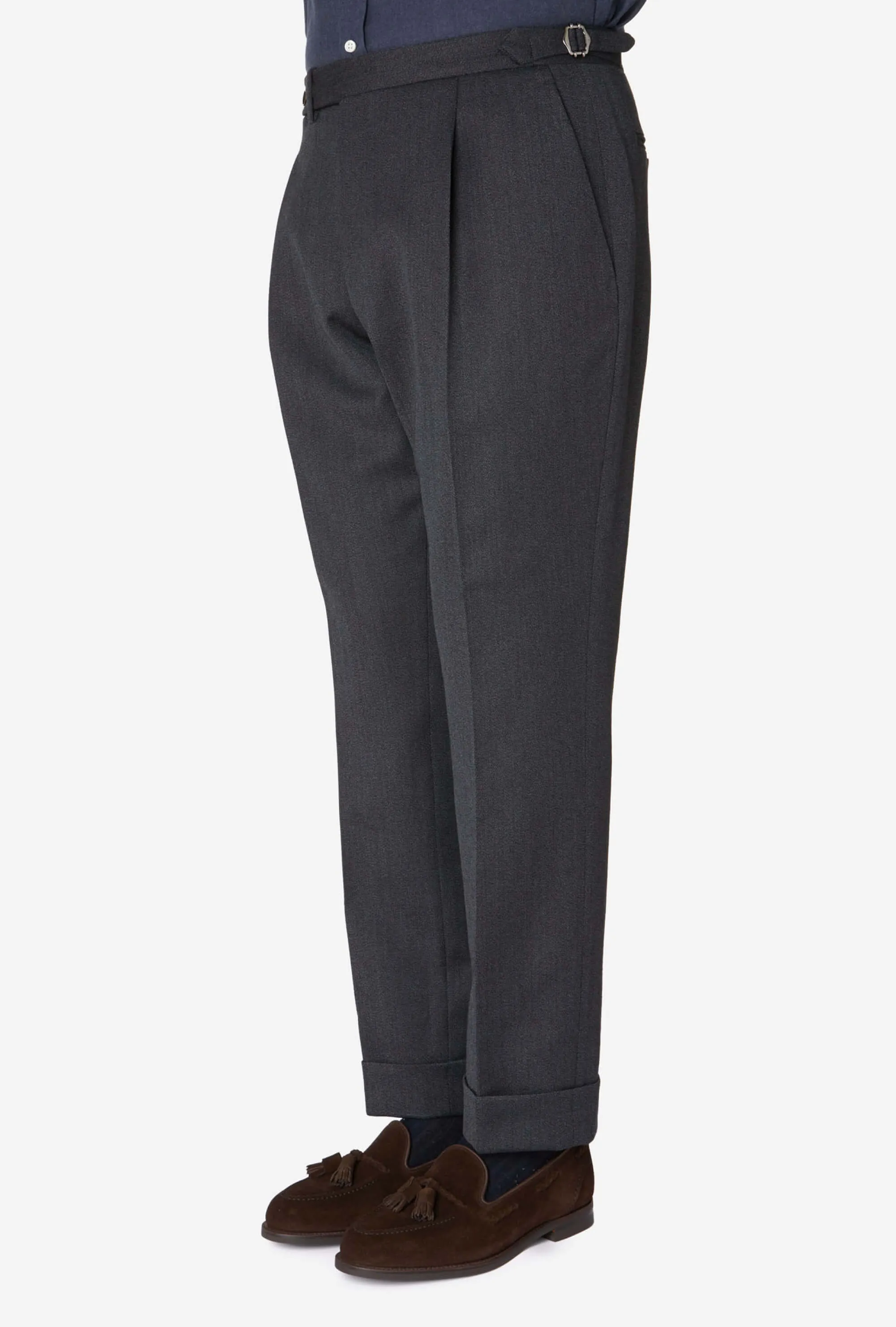 Tailored Trouser Charcoal Cavalry Twill