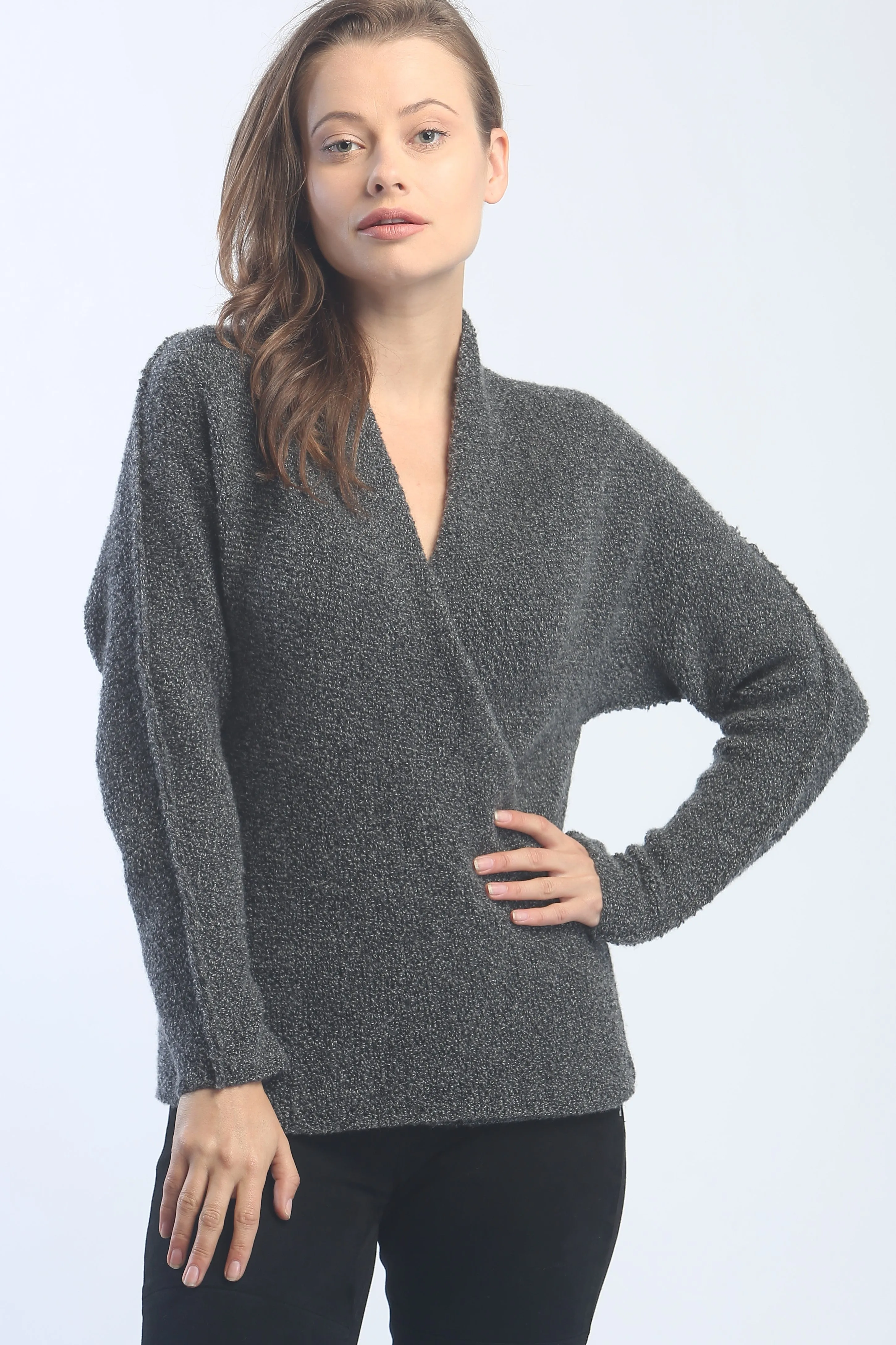 Textured Cross Pullover