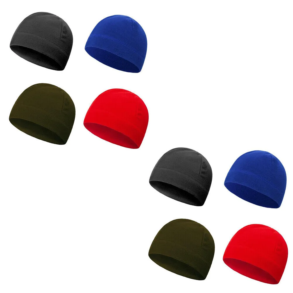 US 4-8 Pcs Winter Warm Skull Cap Military Polar Fleece Beanie Hat Windproof Soft