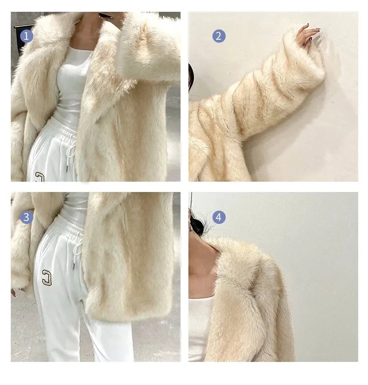 Women's Cozy Oversized Faux Fur Coat | Elegant Outerwear