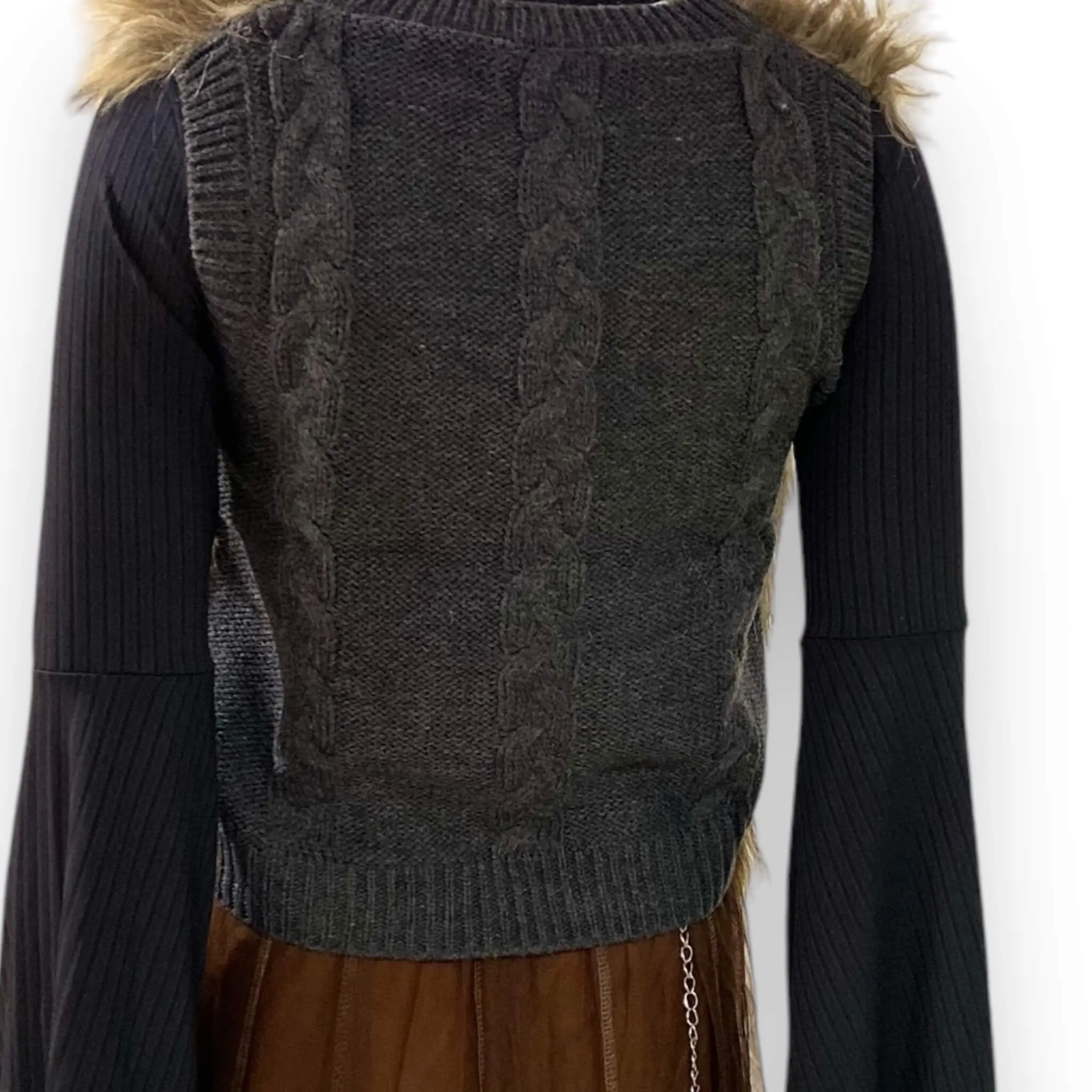 Women's Warm Brown Faux Fur Vest