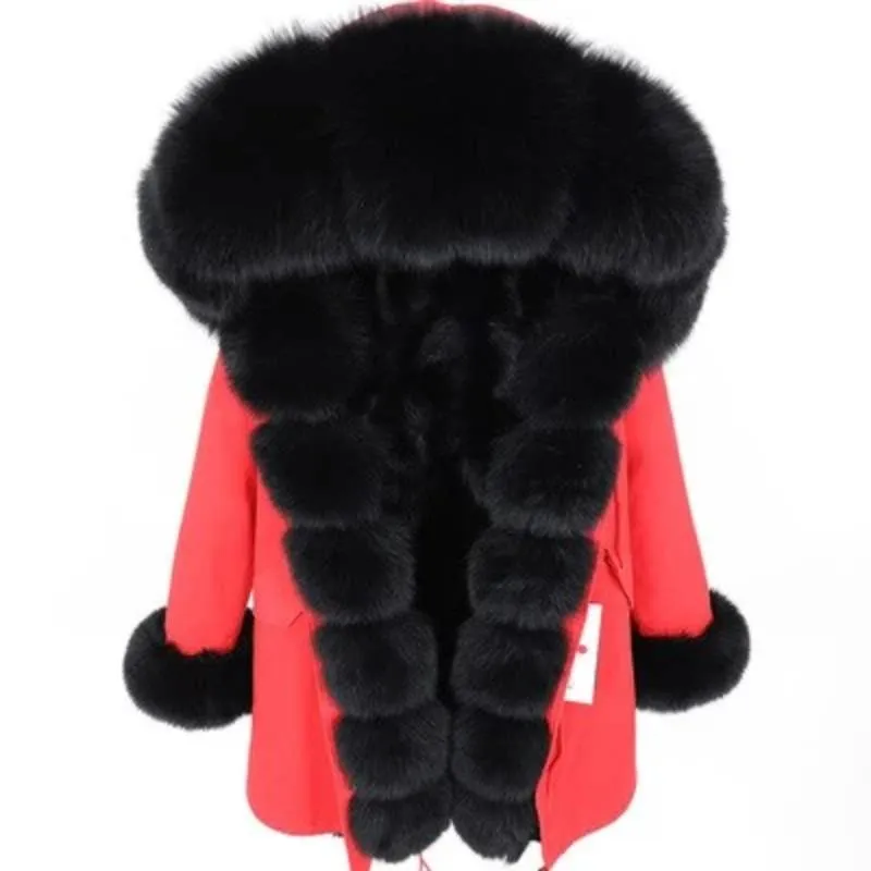 Women's Winter Casual Hooded Thick Parka With Fox Fur